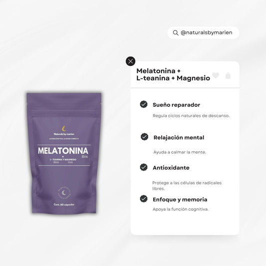 Melatonina (+ L-Teanina y Magnesio) 60 cápsulas
