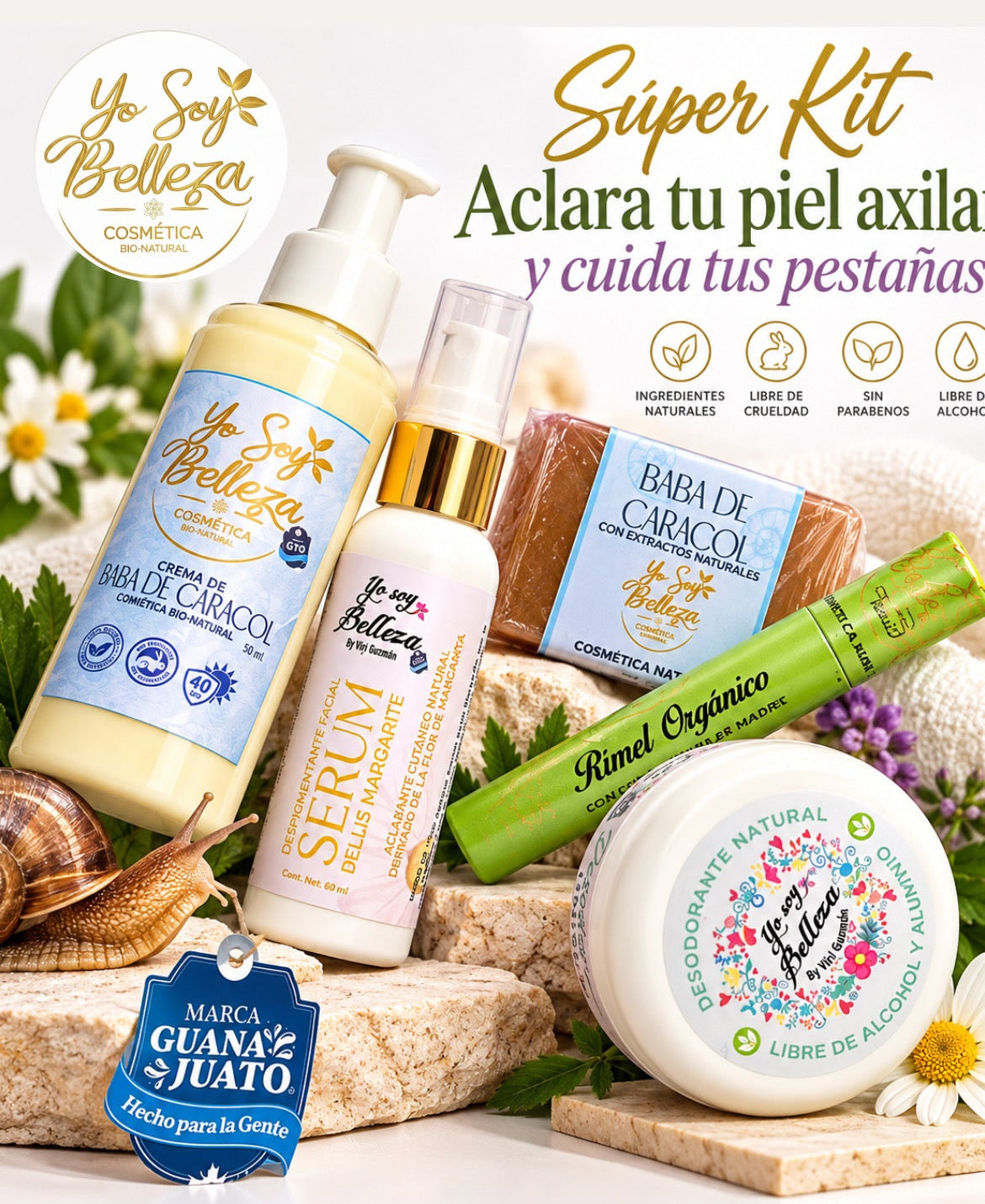 Kit Aclarante de piel y axilas y cuidado de pestañas