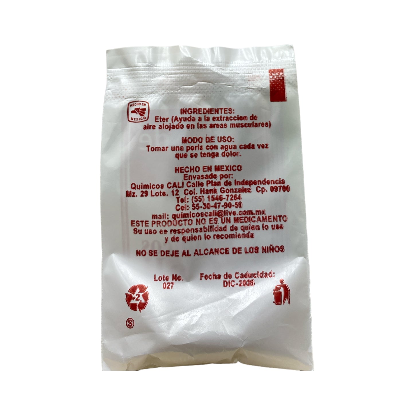 Perlas de Eter Bolsita contiene 3