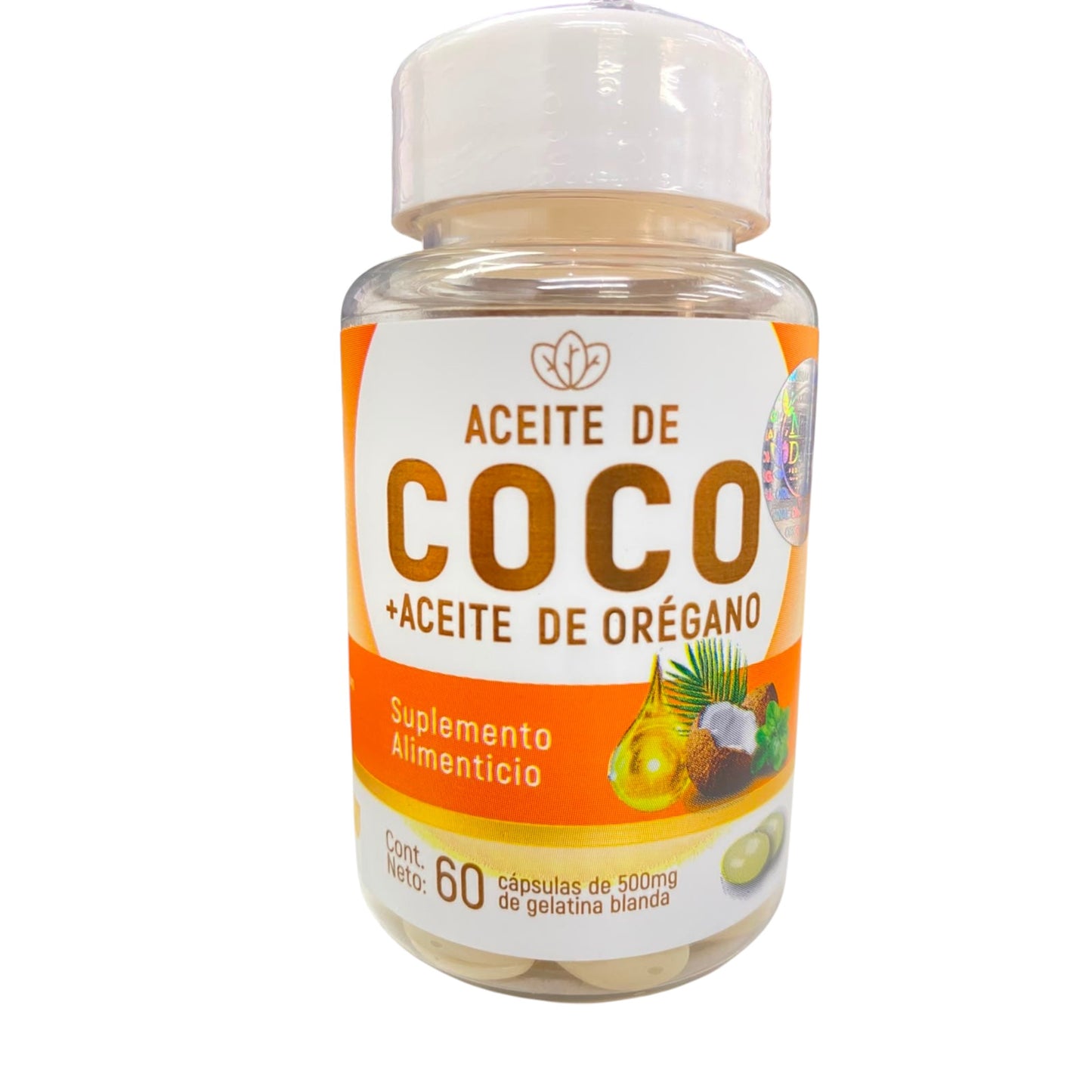 Aceite de coco + Aceite de orégano 60 cápsulas