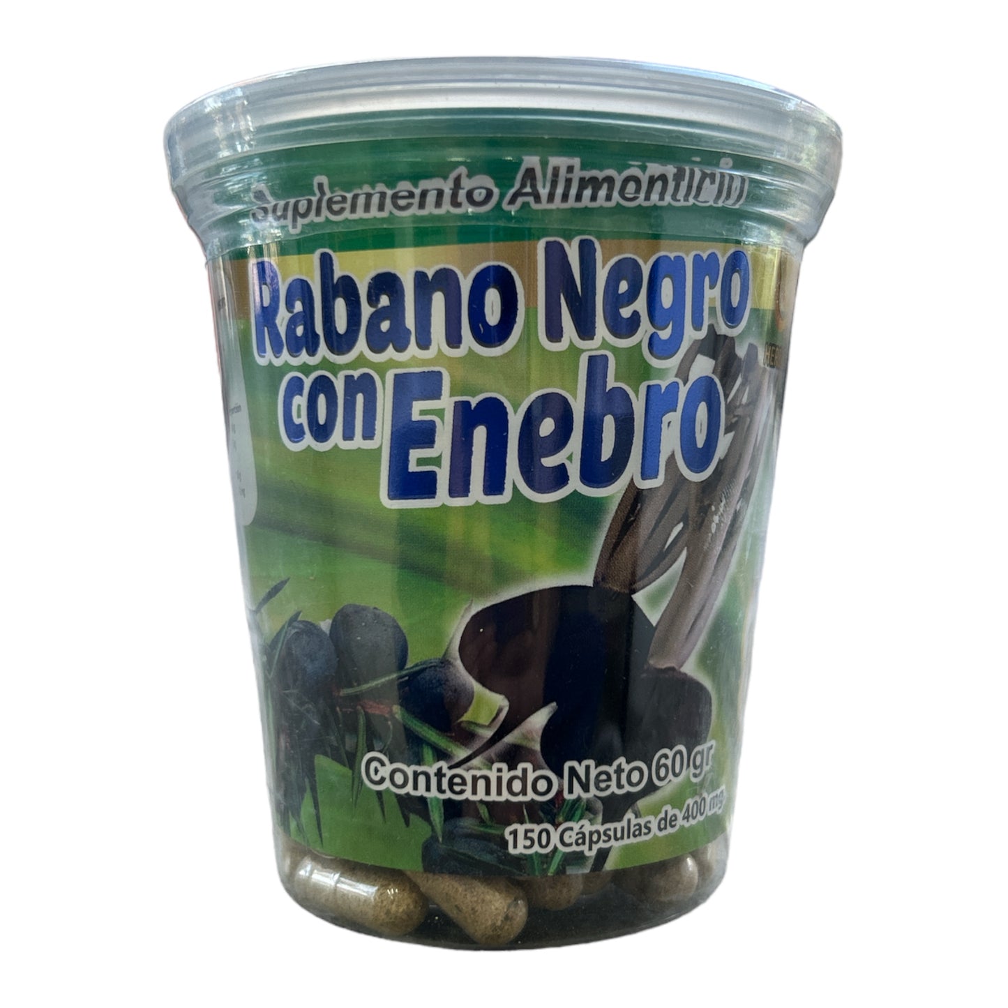 Rábano Negro con Enebro 150 cápsulas Herbomex