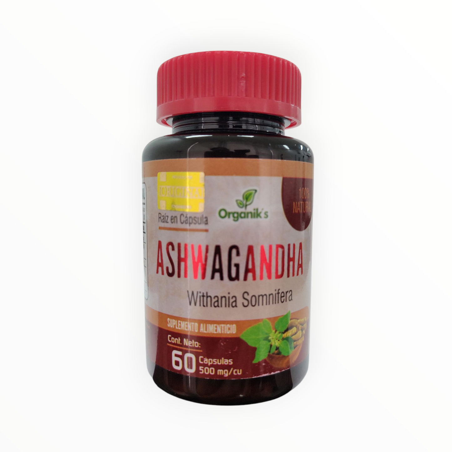 Ashwagandha Withania Somnifera 60 cápsulas Organik's