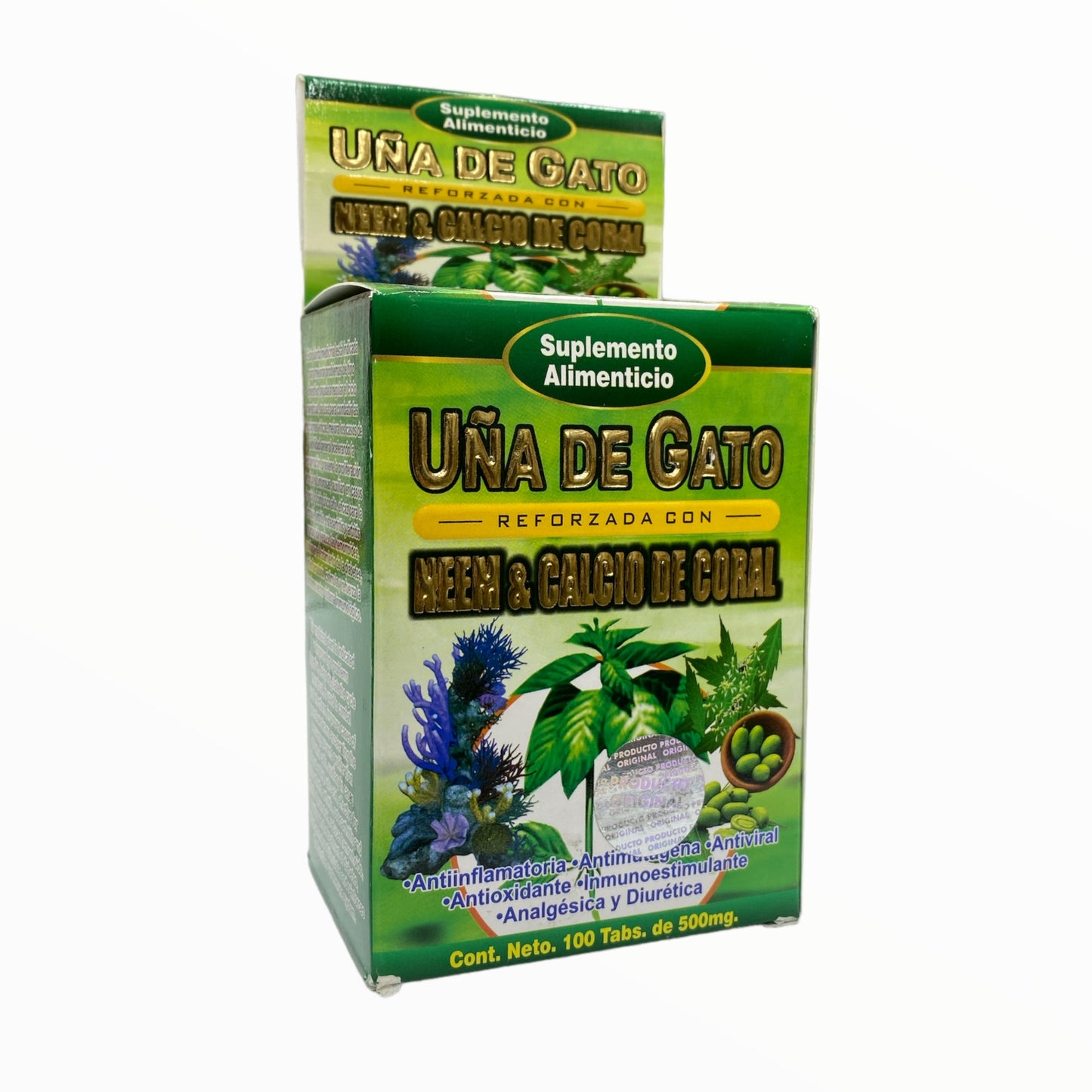 Uña de Gato con Calcio de Coral 100 tabletas