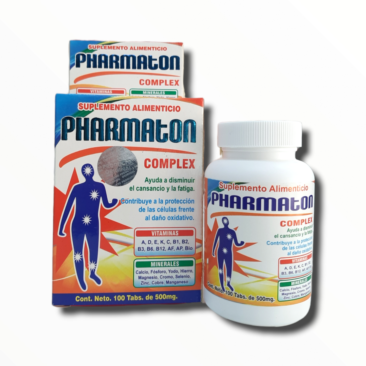 pharmaton complex suplemento alimenticio 100 tabletas 500 mg la fuerza de la salud