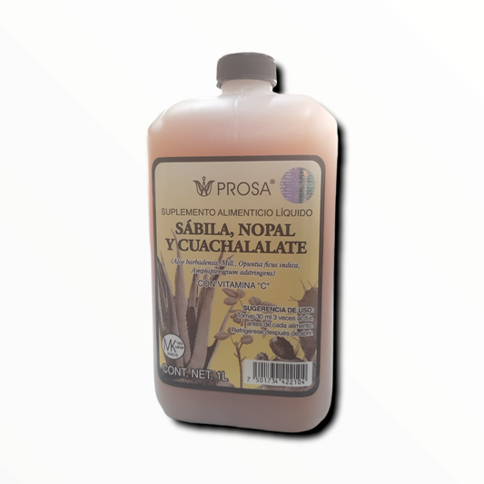 Bebida Sábila, Nopal y Cuachalalate 1 litro Prosa