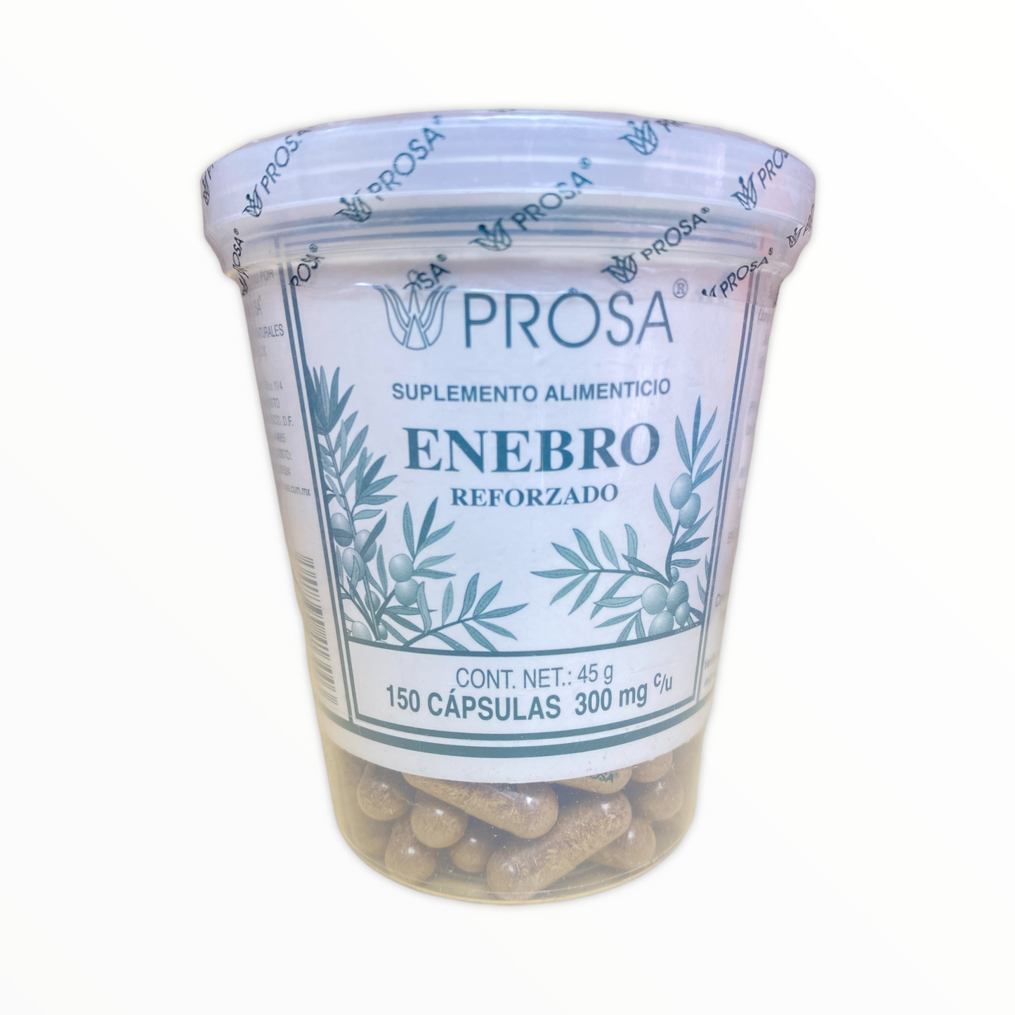 suplemento alimenticio enebro reforzado 150 cápsulas 300 mg prosa