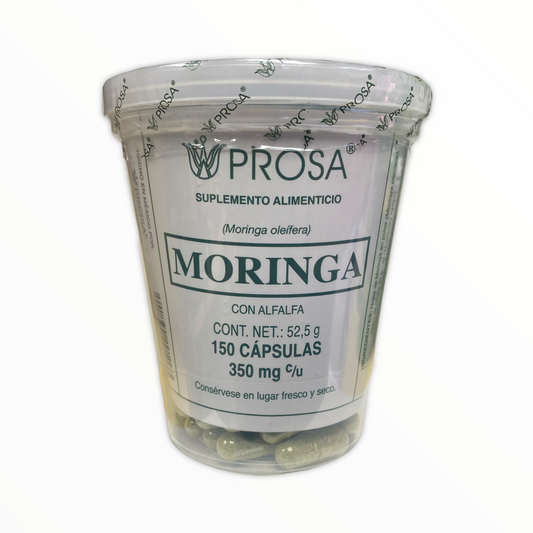 moringa suplemento alimenticio 150 cápsulas 350 mg
