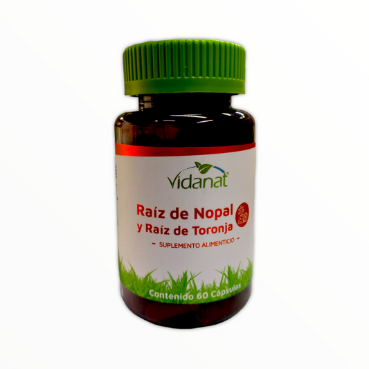 Raíz de Nopal y Raíz de Toronja 60 cápsulas Vidanat