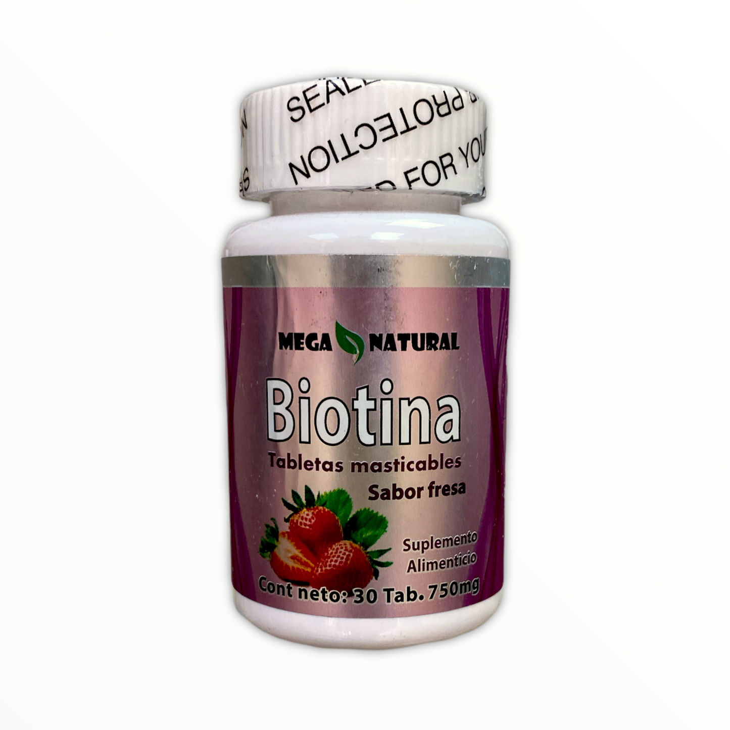 Biotina Masticable 30 tabletas Mega Natural