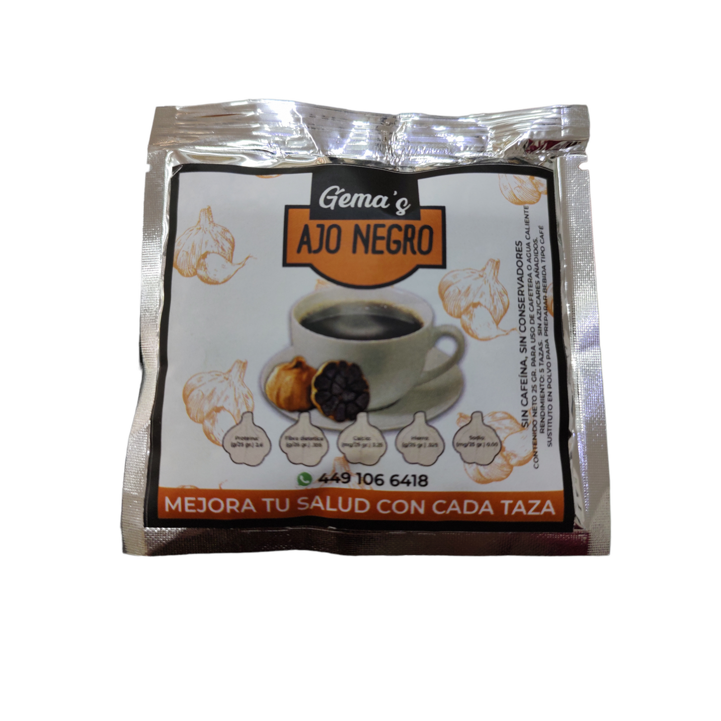 CAFE AJO NEGRO SOBRE C/25 GR GEMAS