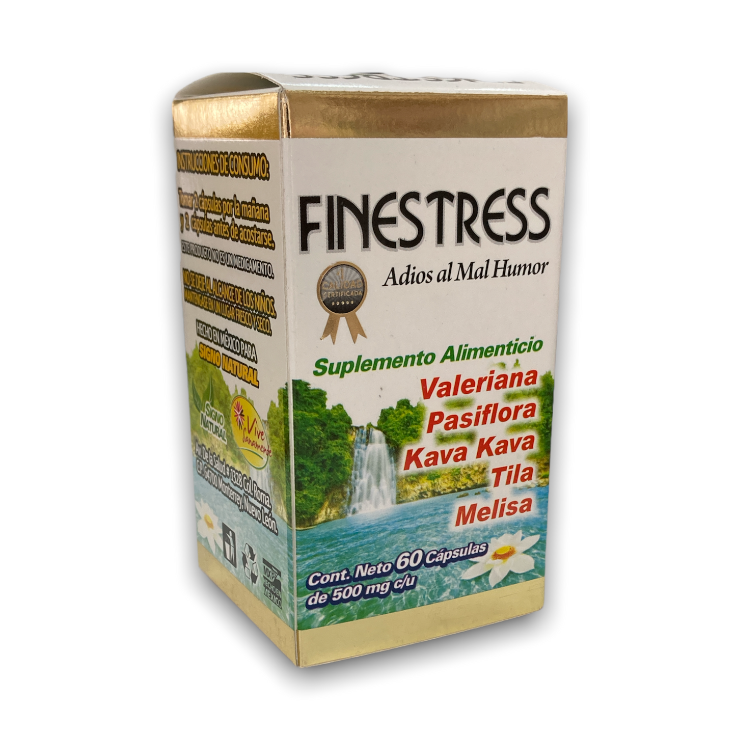 suplemento alimenticio finestress 60 cápsulas signo natural
