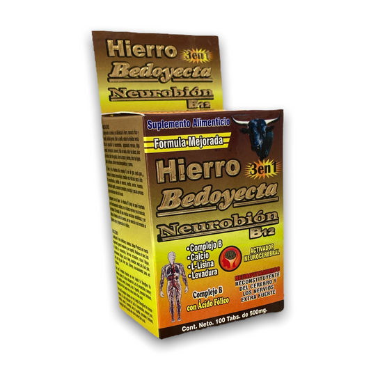 TAB HIERRO BEDOYECTA 3 EN 1 NEUROBION B12 C/100 LA FUERZA DE LA SALUD