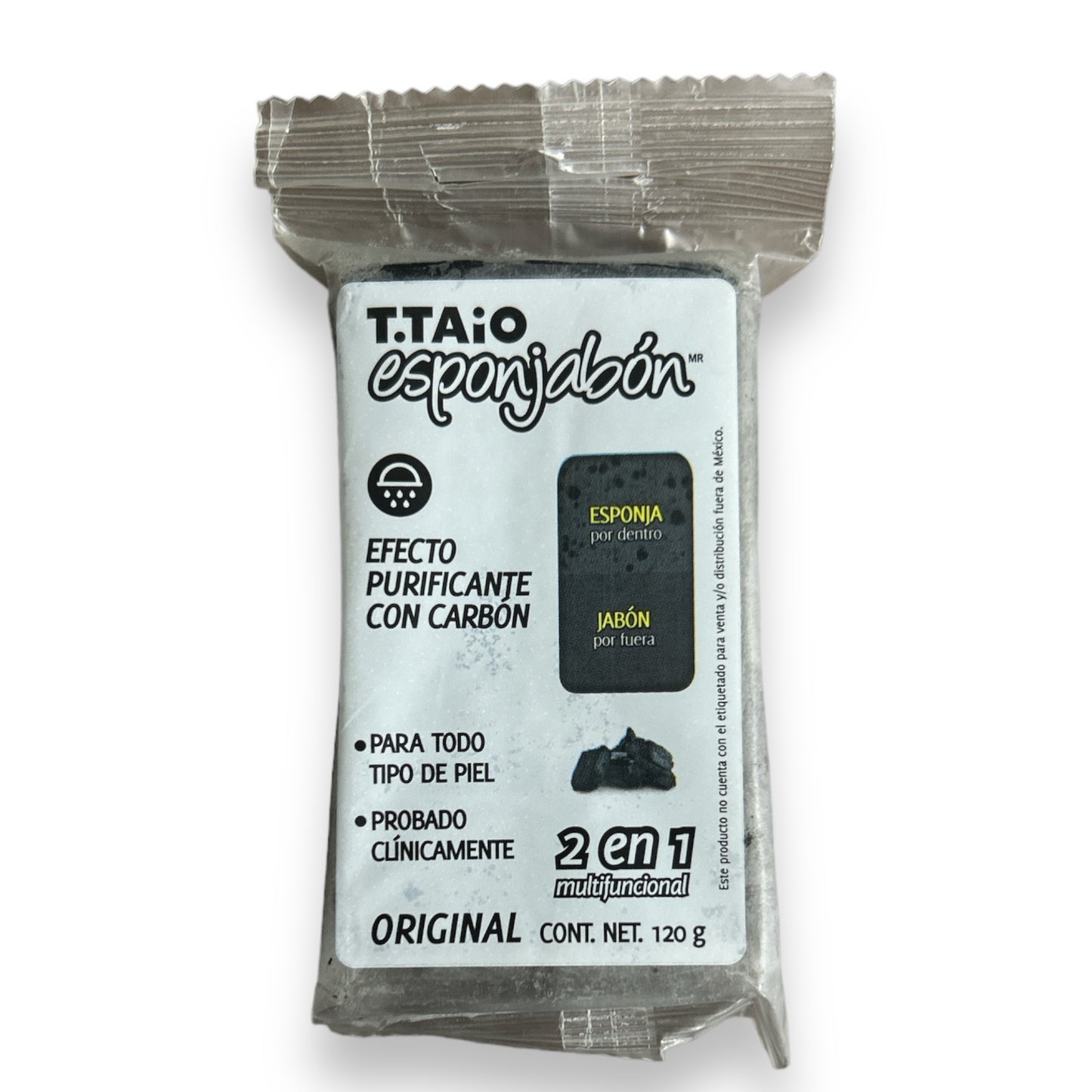 Jabón Esponjabón Exfoliante Carbón 120 g T.Taio