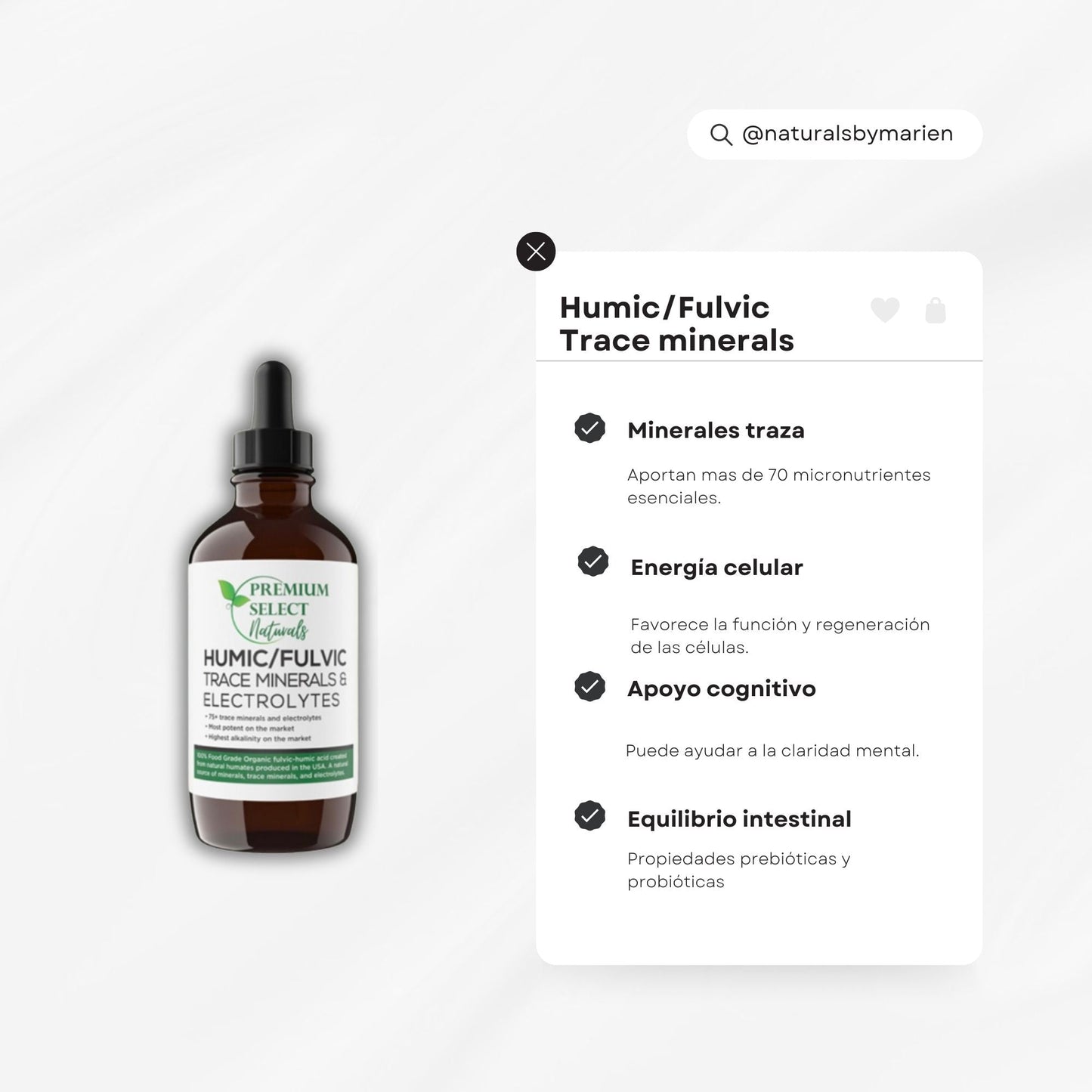 Humic/Fulvic Trace Minerals & Electrolytes 120 ml