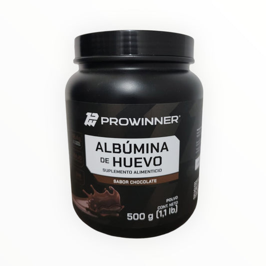 ALBUMINA DE HUEVO 500 GRS CHOCOLATE PROWINNER