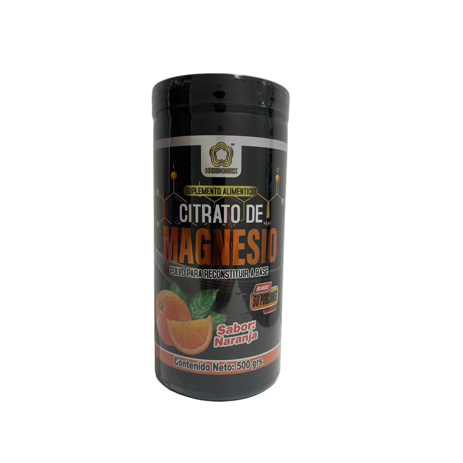 Citrato de magnesio en polvo sabor naranja 500 g Herbomex