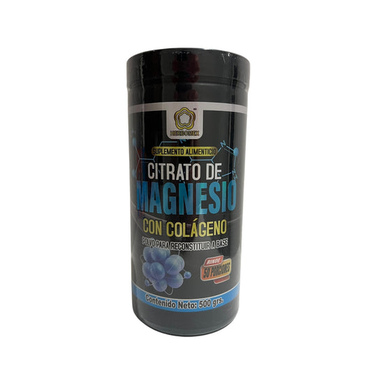 Citrato de magnesio con colágeno en polvo 500 g Herbomex