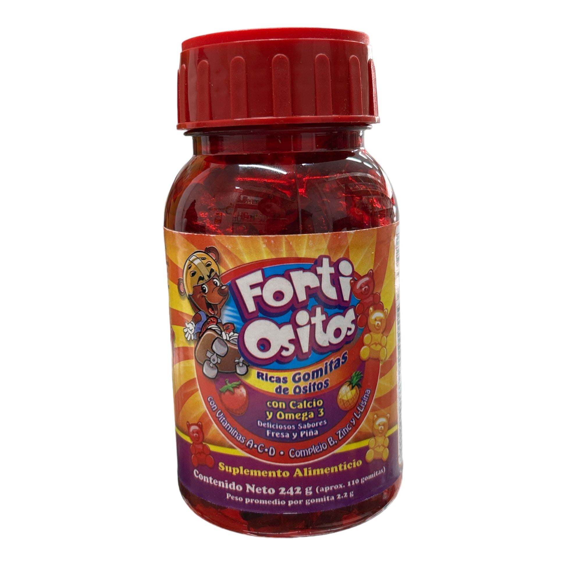 Gomitas Forti C Ositos Piña y Limón 242 g Natutech