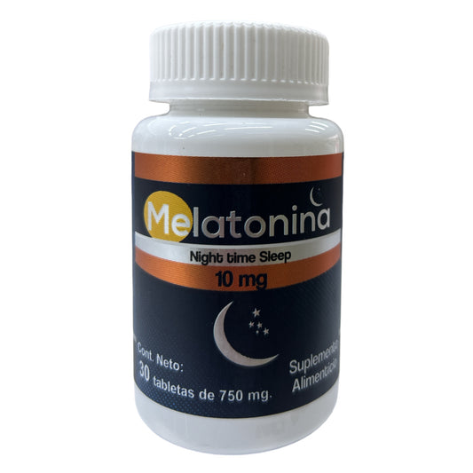 Melatonina 10 mg Night Time Sleep 30 cápsulas G&G