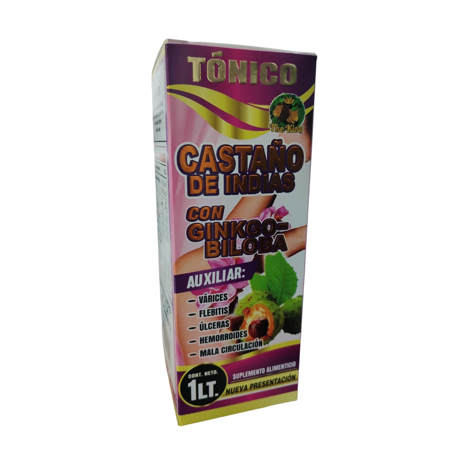 Tónico Castaño de Indias con Ginkgo Biloba 1 litro The King