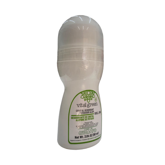 DESODORANTE DE CRISTAL (ROLL ON) ALUMBRE DE POTASIO C/ 90 ML VITAL GREEN