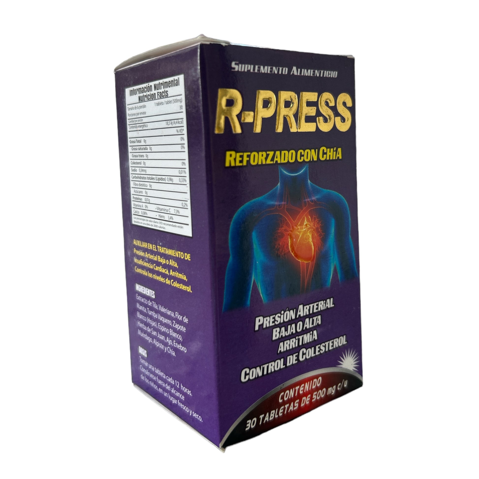 R-Press Reforzado con Chía 30 tabletas Dina