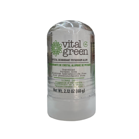 DESODORANTE DE CRISTAL ALUMBRE DE POTASIO C/ 60 GR VITAL GREEN