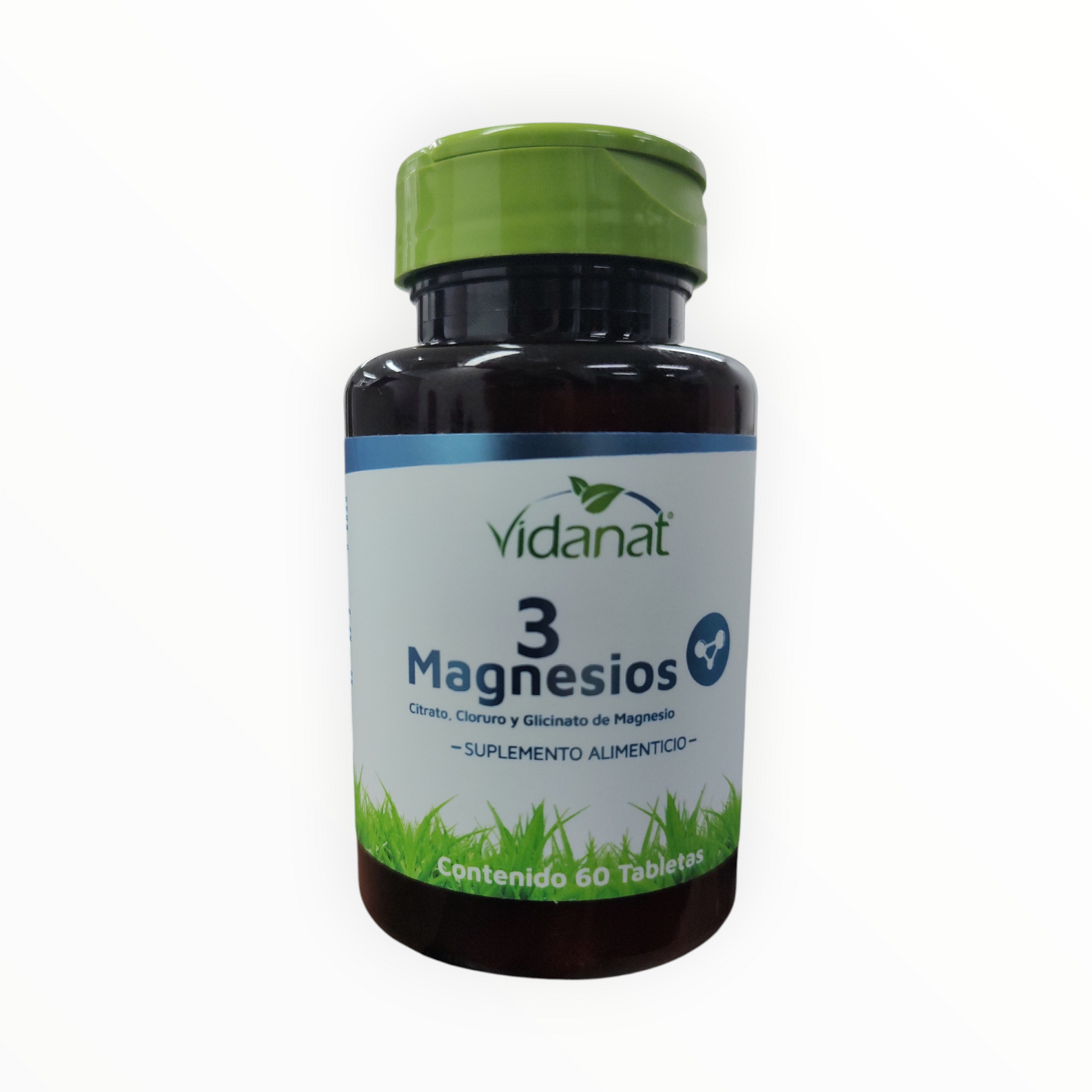 3 magnesios (citrato, cloruro y glicinato) 60 cápsulas Vidanat