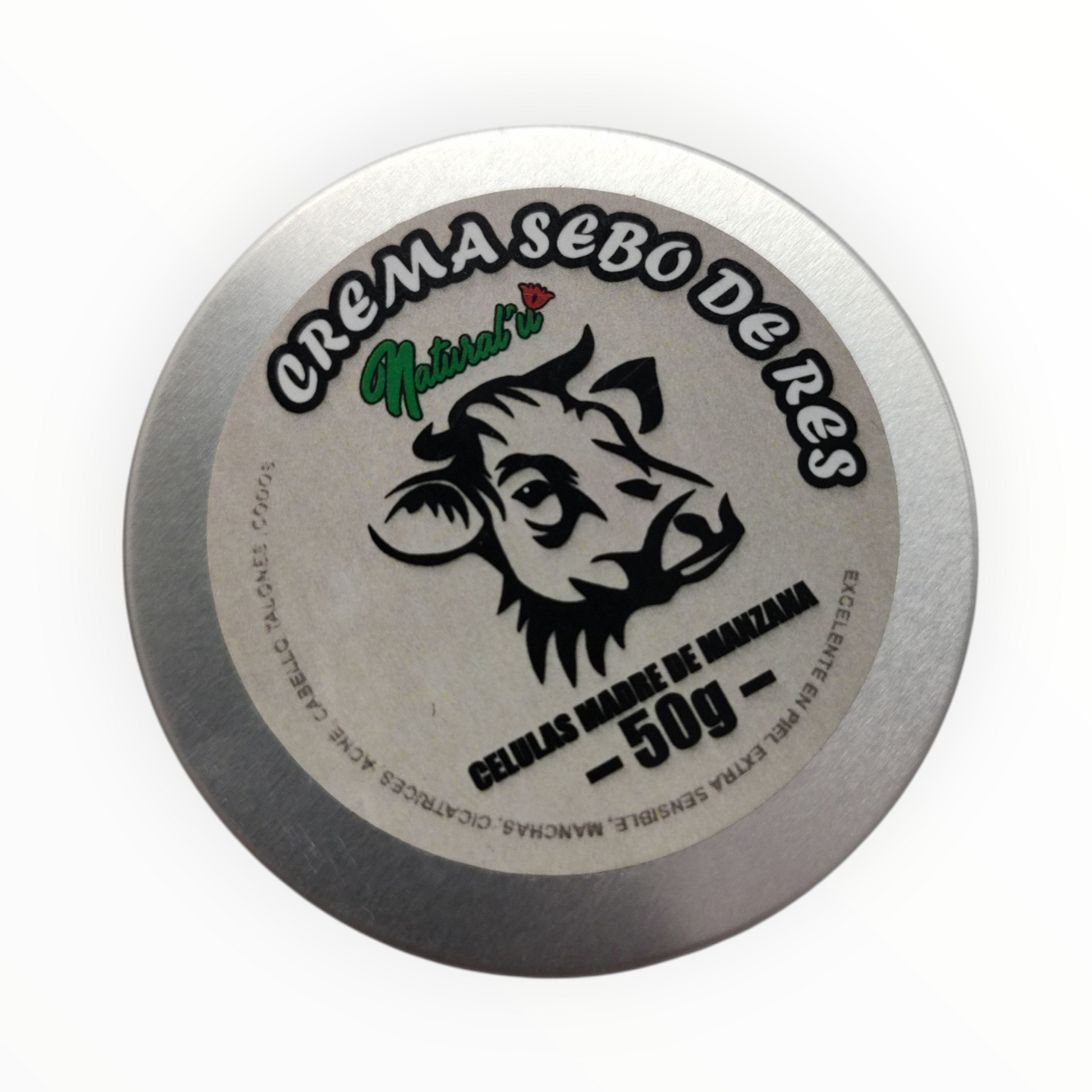 Crema Sebo de Res Células Madre de Manzana 50 g Natural'U