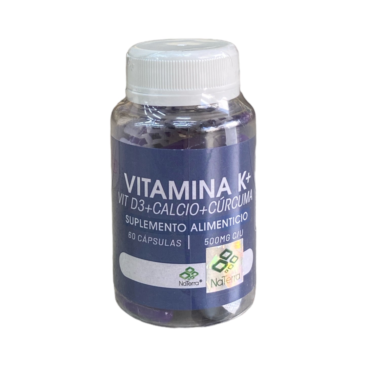 Vitamina K+ D3 Calcio Cúrcuma 60 caps. NaTerra