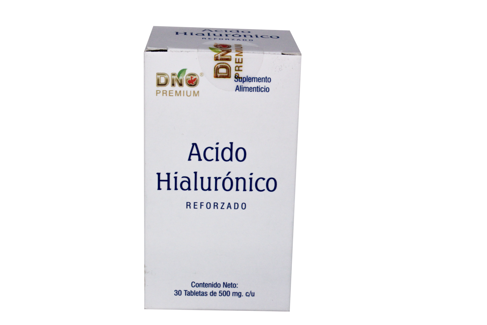 ácido hialurónico reforzado 30 tabletas 500 mg dno premium
