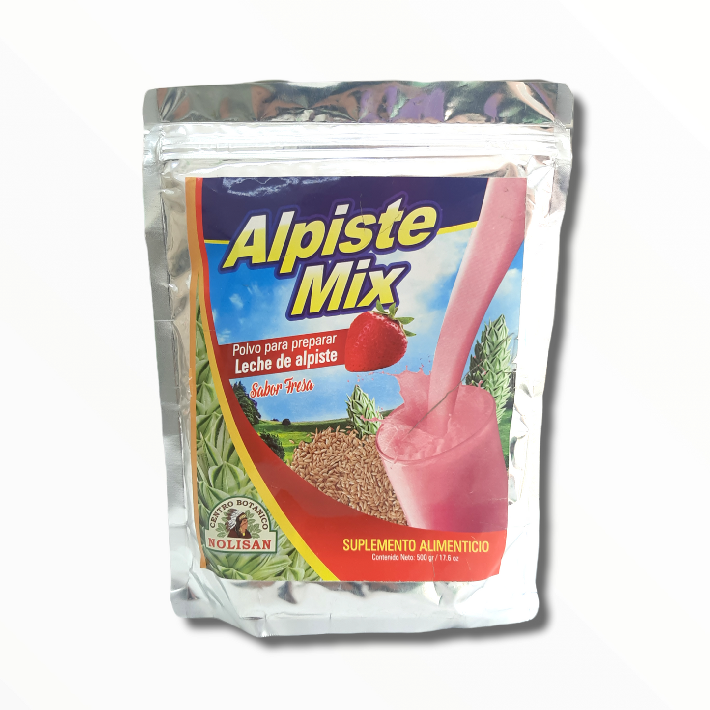 Alpiste Mix en Polvo Sabor Fresa 500 g Nolisan