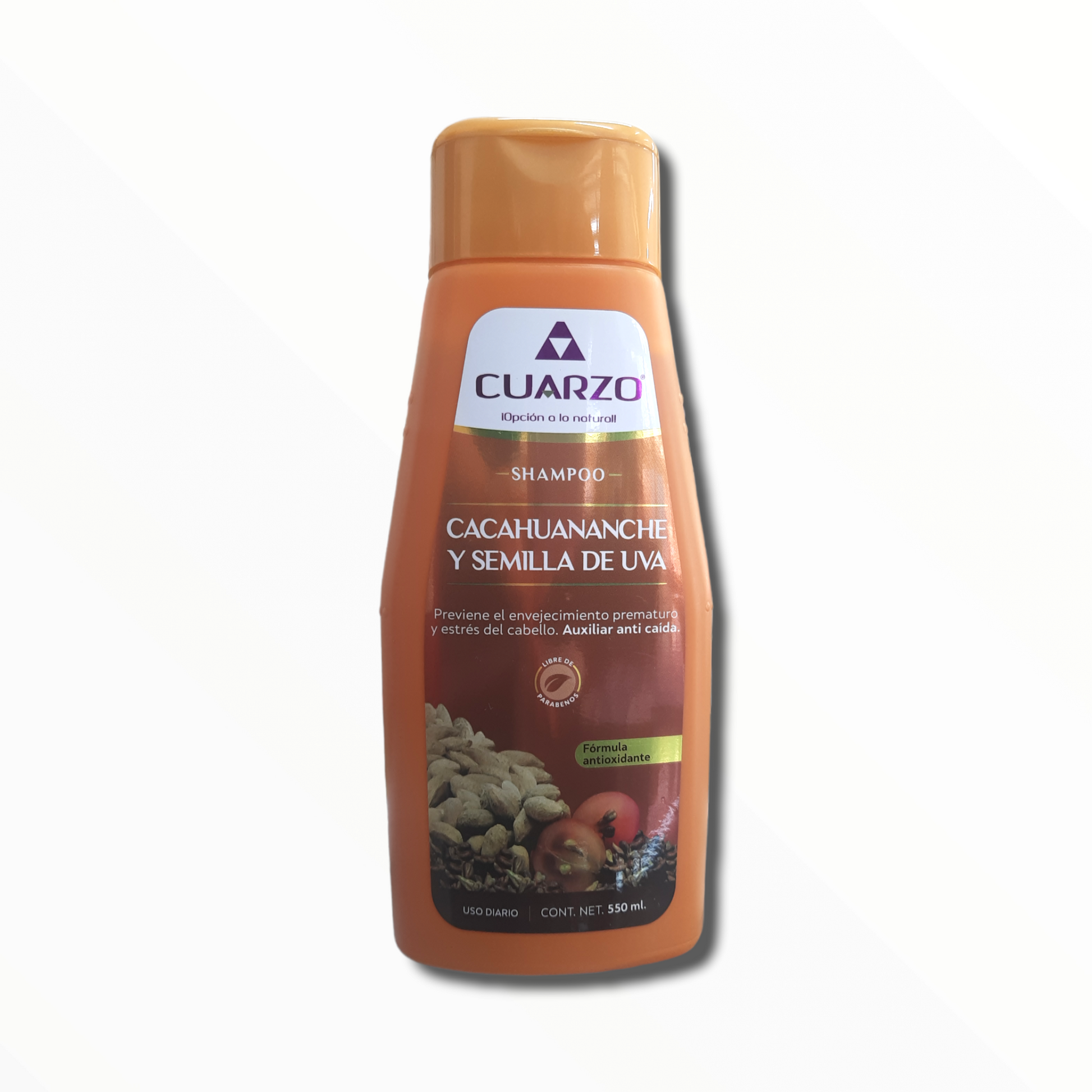 Shampoo Cacahuanche y Semilla de Uva 550 ml Cuarzo