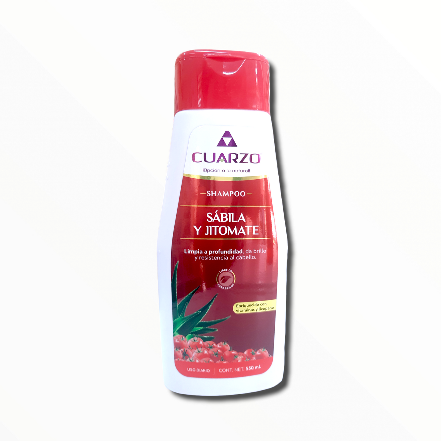 Shampoo de Sábila y Jitomate 500 ml Cuarzo