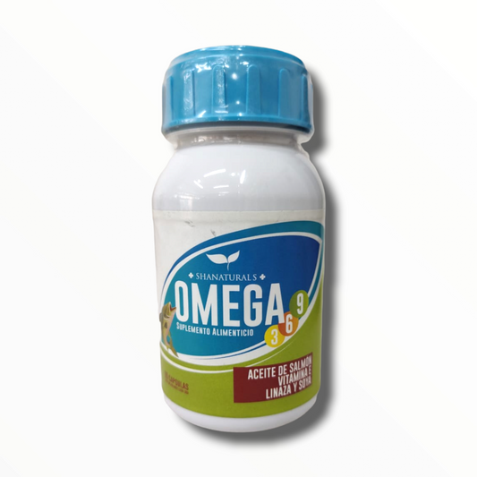 omega 3 6 9 aceite de salmón vitamina e linaza y soya shannaturals  90 cápsulas