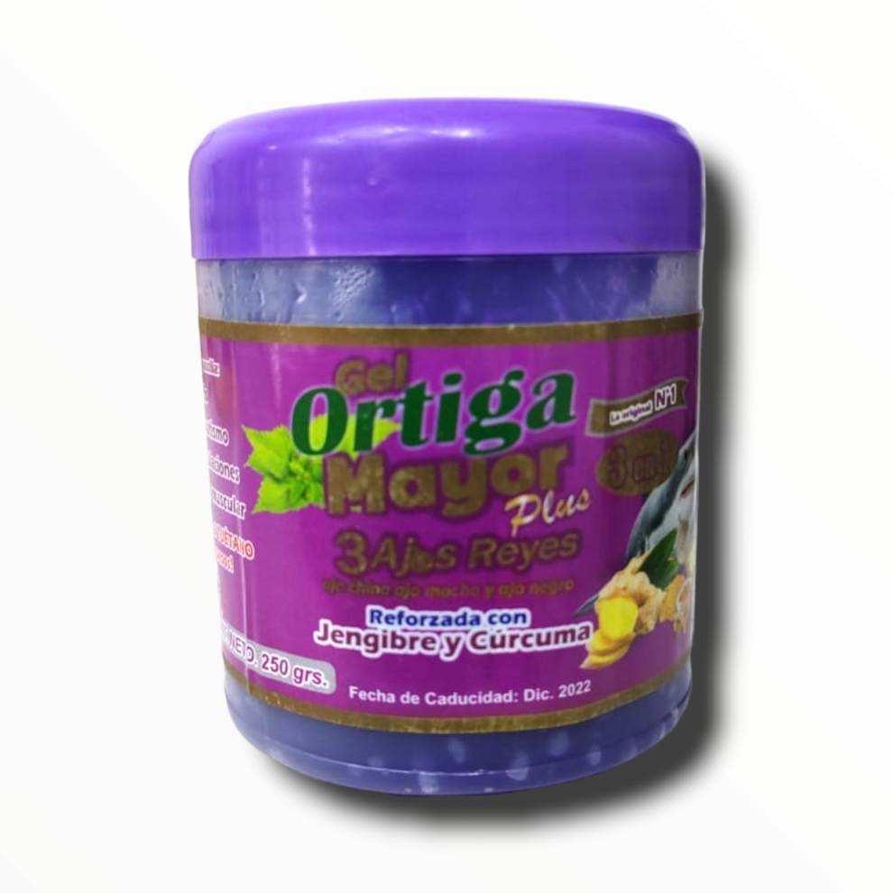 Gel Ortiga Mayor Plus 3 Ajos Reyes 250 g NatuZem