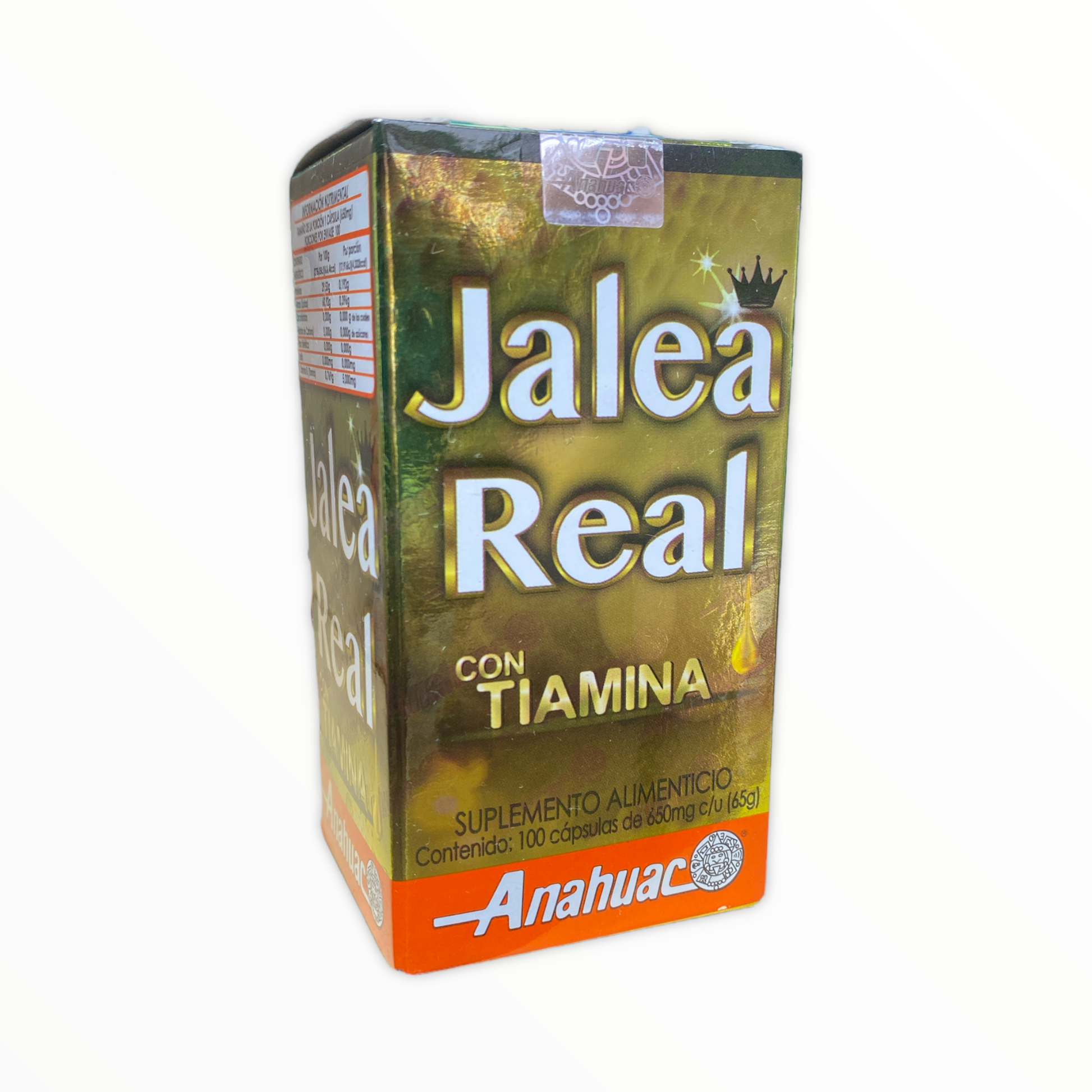 Jalea Real con Tiamina 100 cápsulas Anahuac