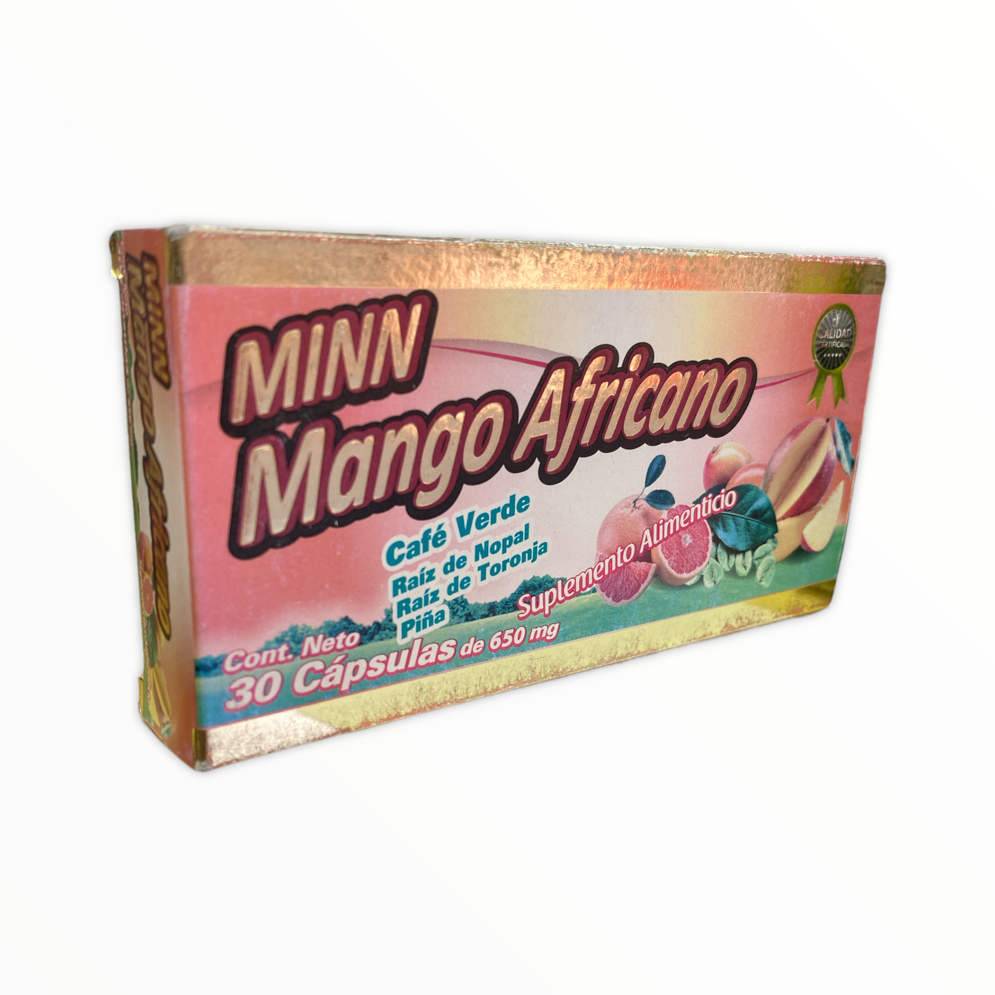 minn mango africano suplemento alimenticio 30 cápsulas 650 mg