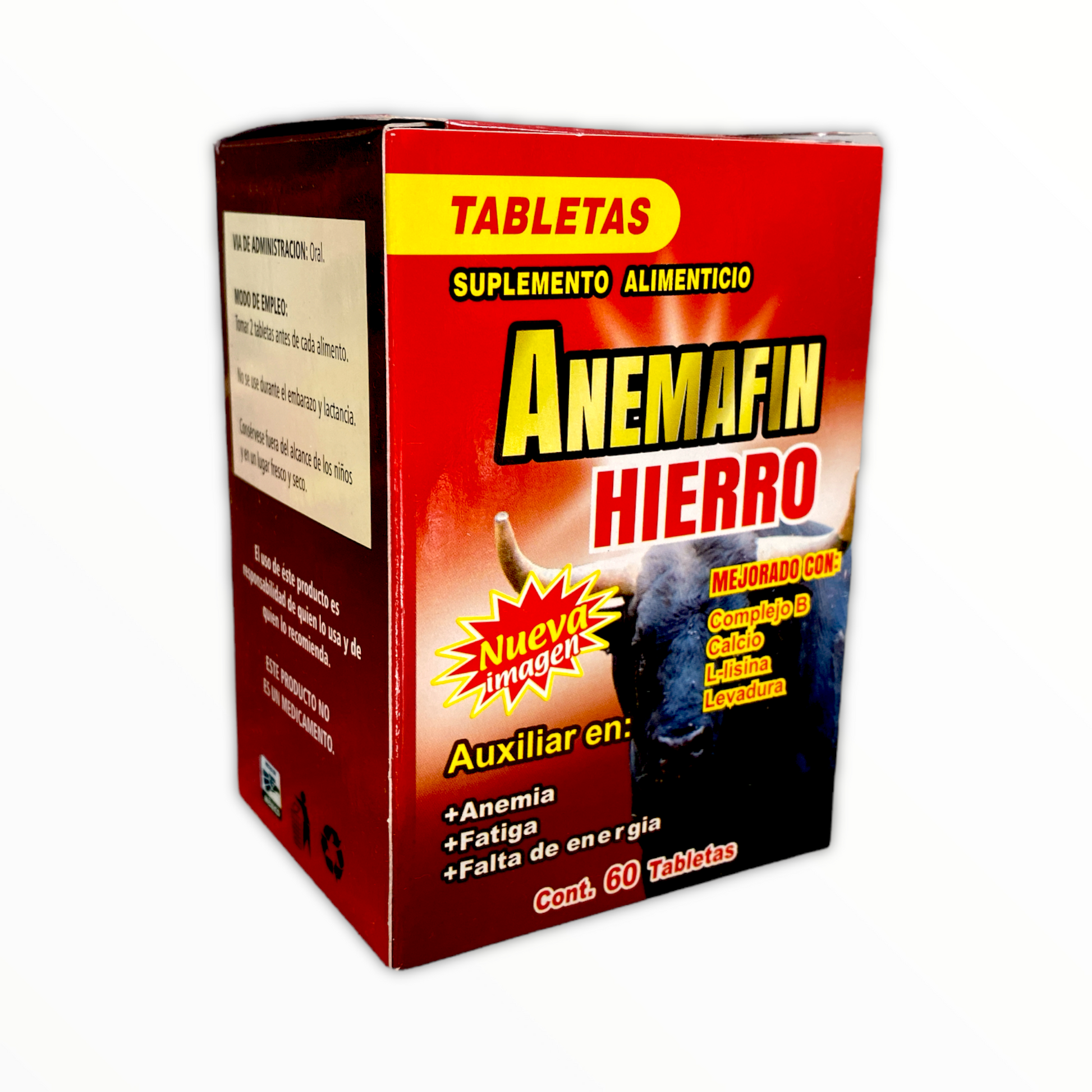 anemafin hierro 60 tabletas dragón dorado