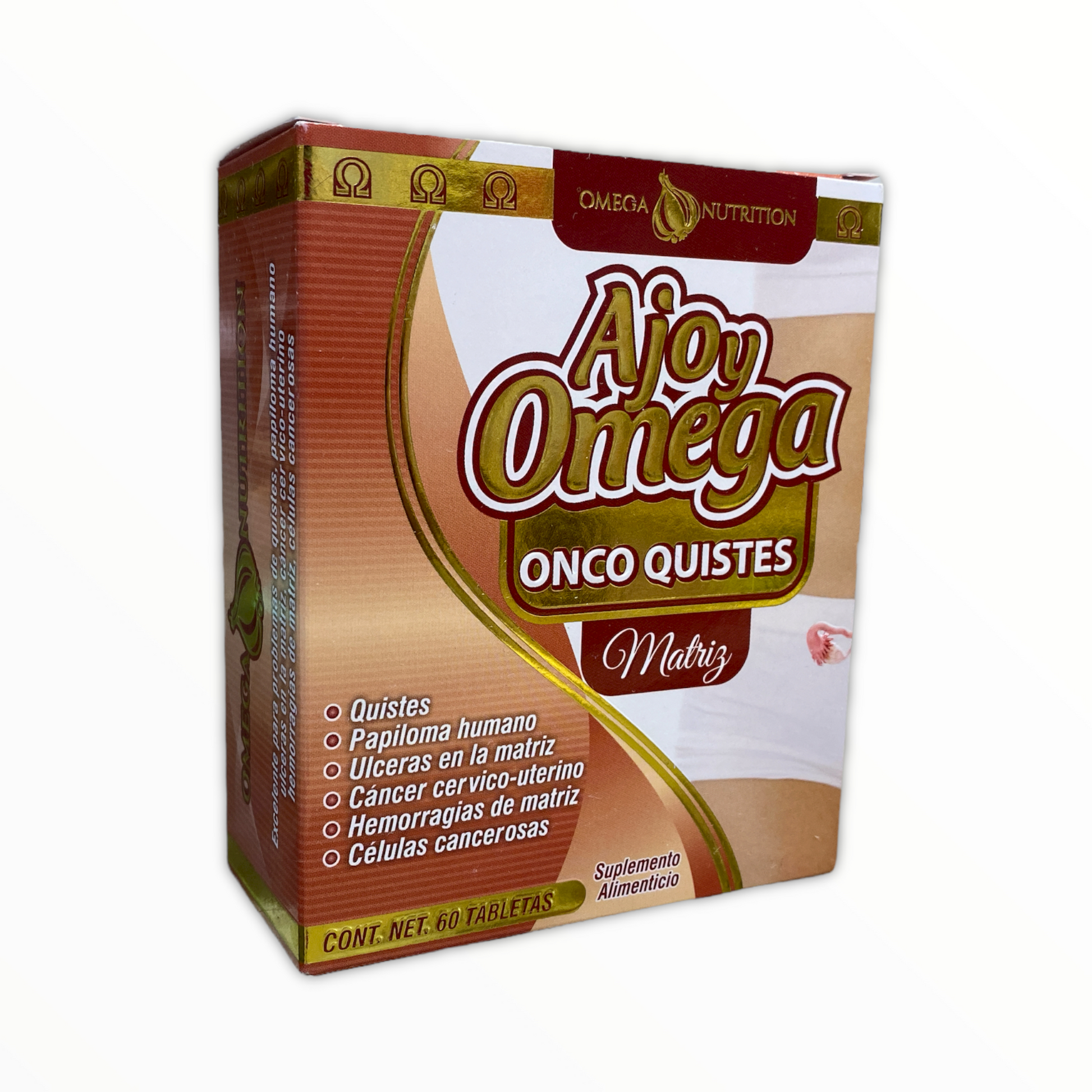 Ajo y Omega Onco Quistes 60 tabletas Omega Nutrition