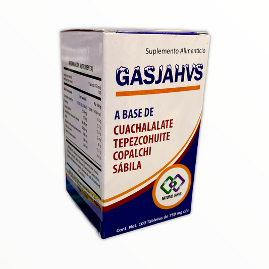 gasjahvs suplemento alimenticio 100 tabletas 750 mg jahvs