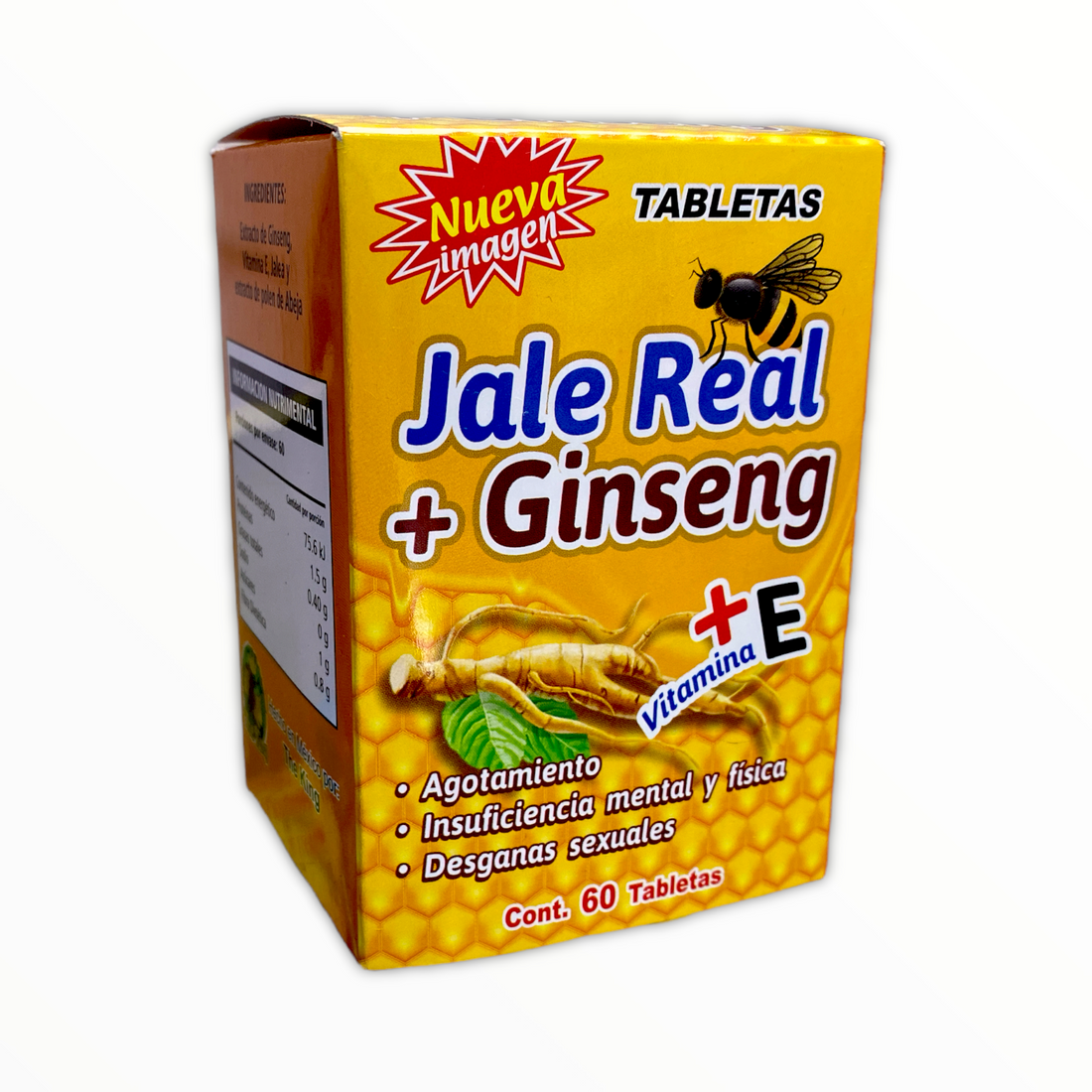 Jalea Real + Ginseng + Vit E 60 tabletas Herbomex