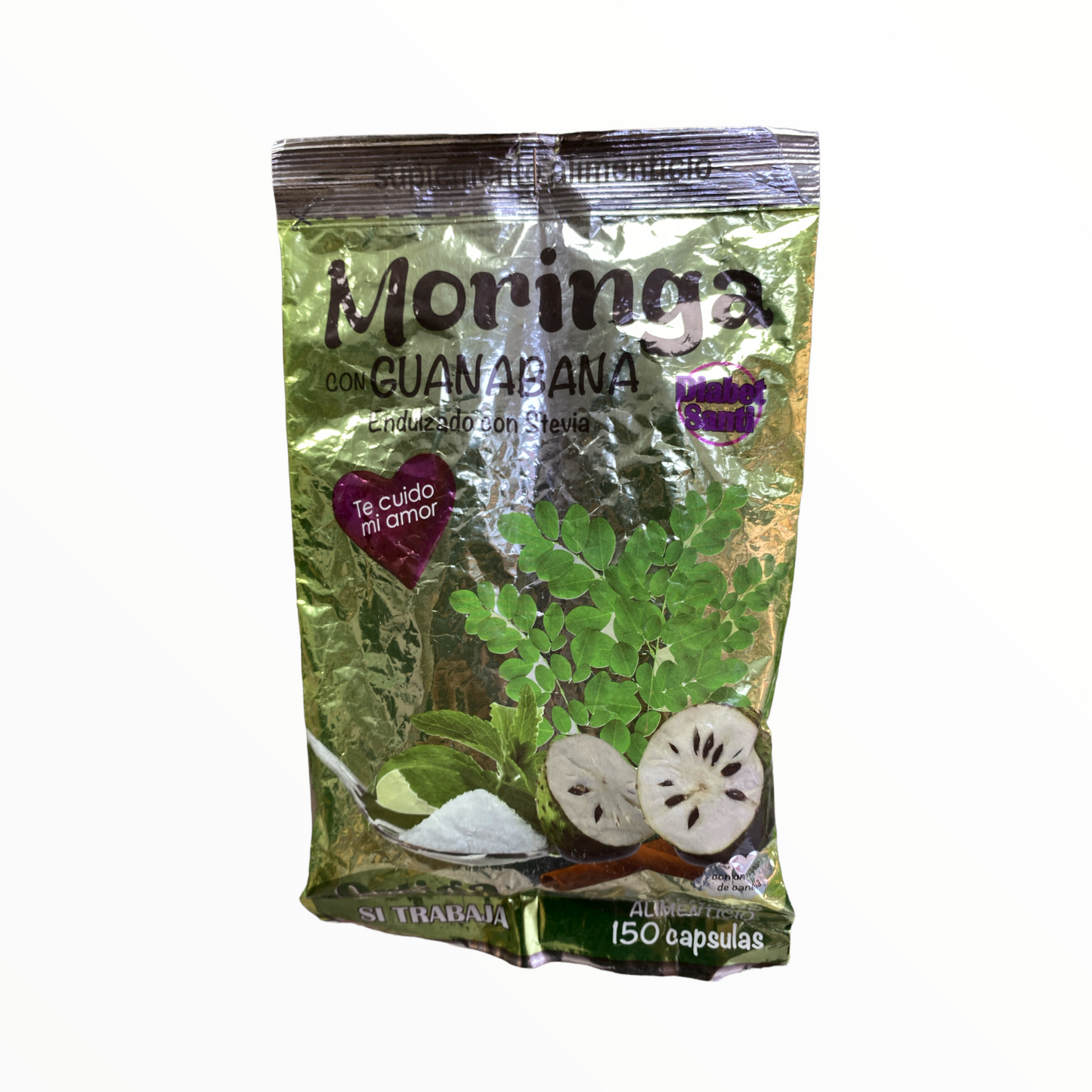 moringa con guanábana endulzado con stevia 150 cápsulas 