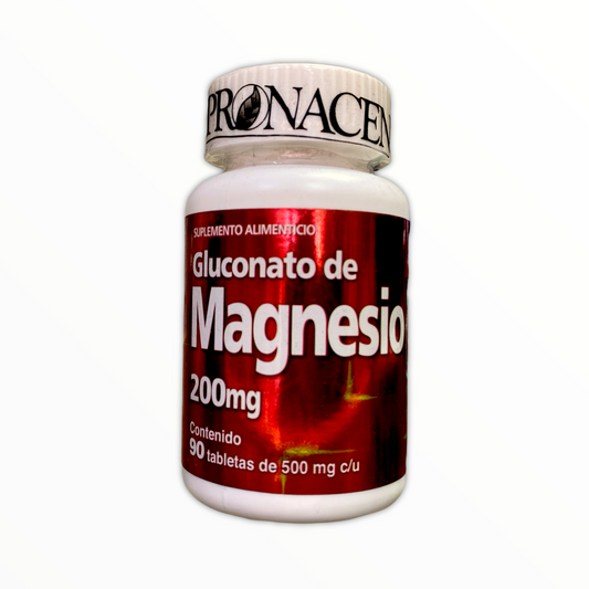gluconato de magnesio 90 tabletas 500 mg pronacen
