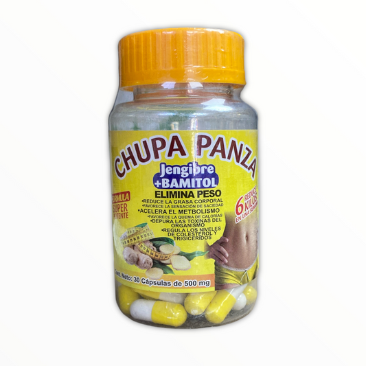 Chupa Panza Jengibre + Bamitol 30 cápsulas