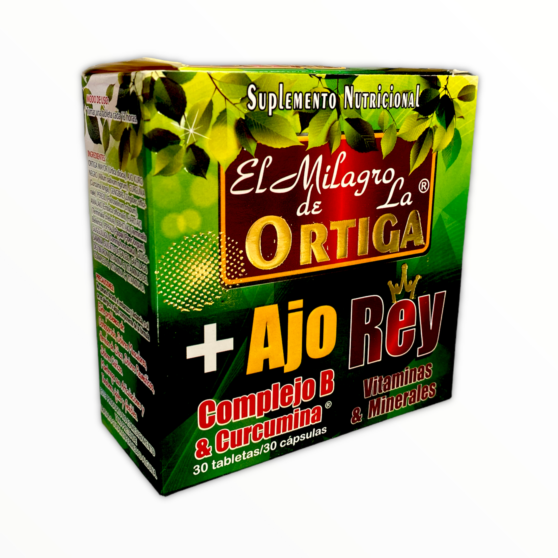 El Milagro de la Ortiga + Ajo Rey 60 tabletas