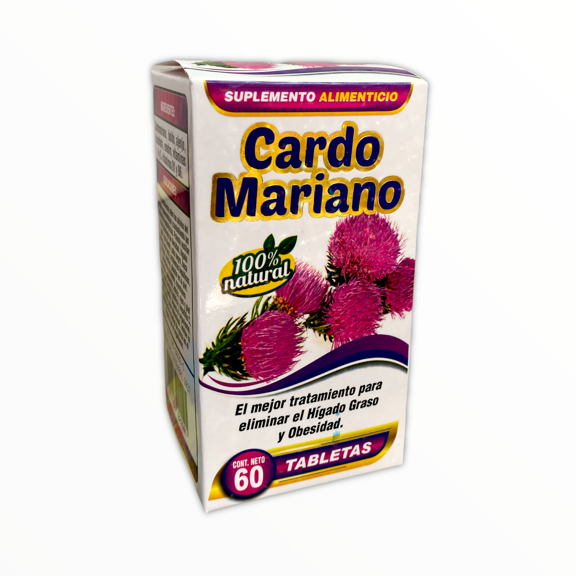 cardo mariano 100% natural 60 tabletas the king