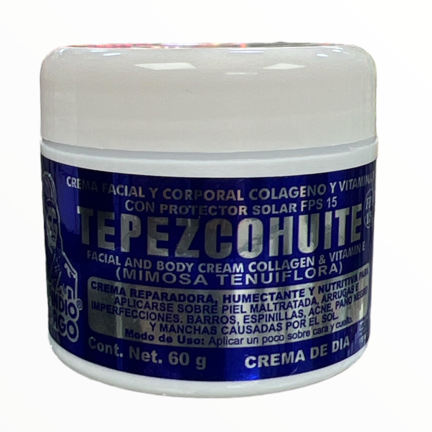 Crema Tepezcohuite Protector Solar 15 FPS 60 g Indio Papago | NatuZem
