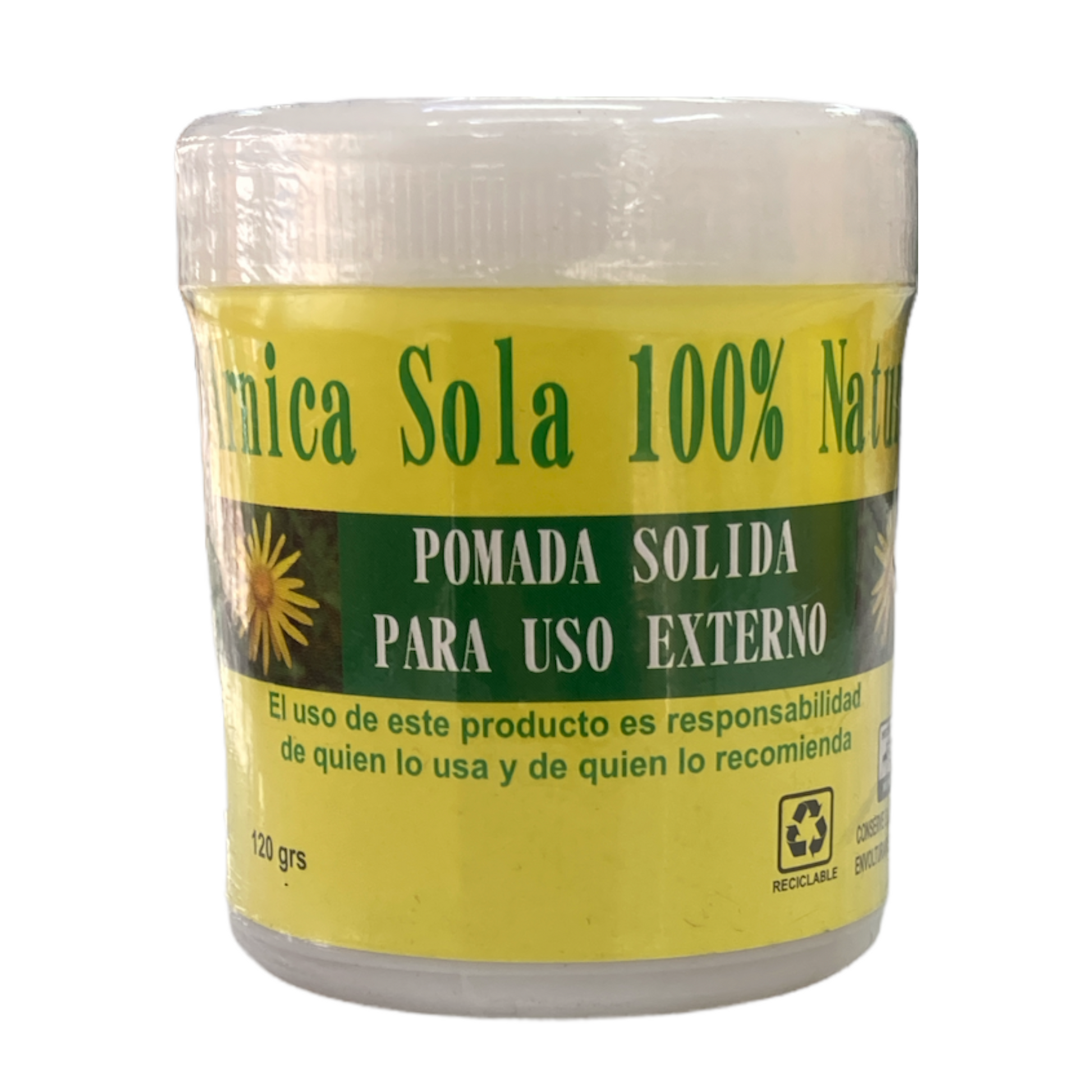 POMADA ARNICA SOLA 100% NATURAL (120 GRS) HERBOMEXPomada de Árnica Sola 120 g Herbomex