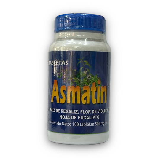 asmatin suplemento alimenticio 100 tabletas 500 mg